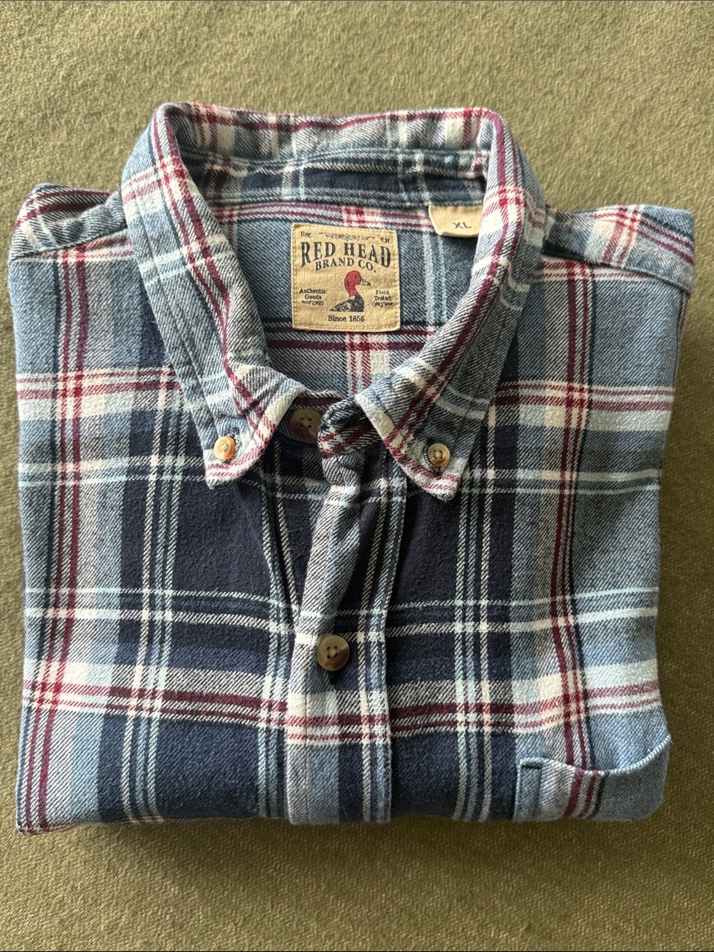 RedHead Flannel Shirt Men’s Blue XL